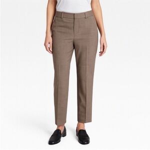 VINCE Slim Straight Trousers in Taupe